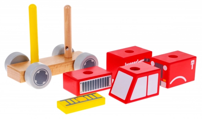 Wooden Fire Engine Toy