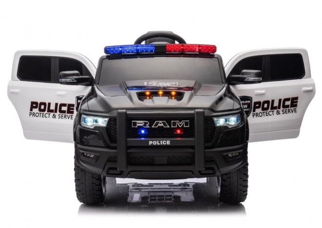 Battery-Powered Dodge Ram Police Car Black