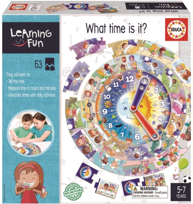 Educa Learning is Fun: What Time Is It? Puzzle and Game