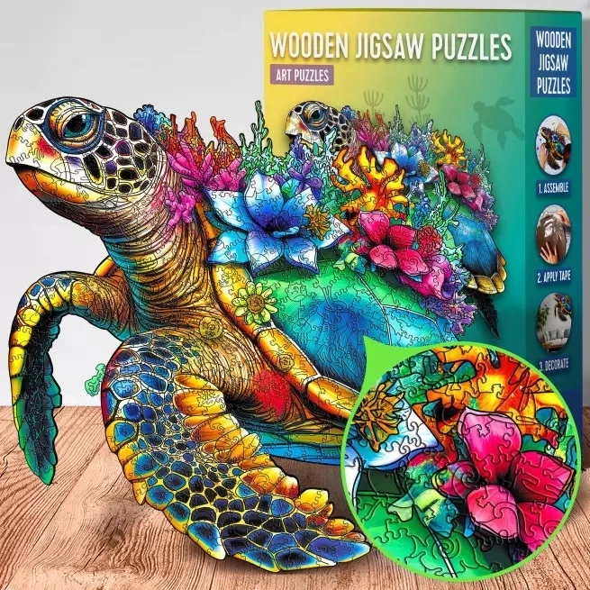 Wooden Puzzle Turtle