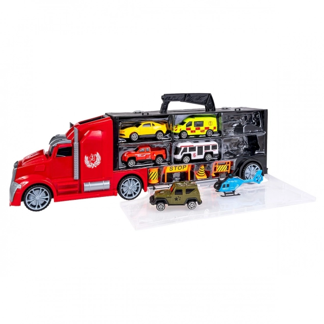 Truck Shape Carry Case with Toy Cars