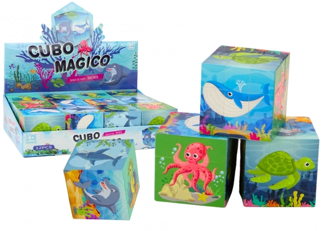 Magic Educational Puzzle Cube Sea Animals