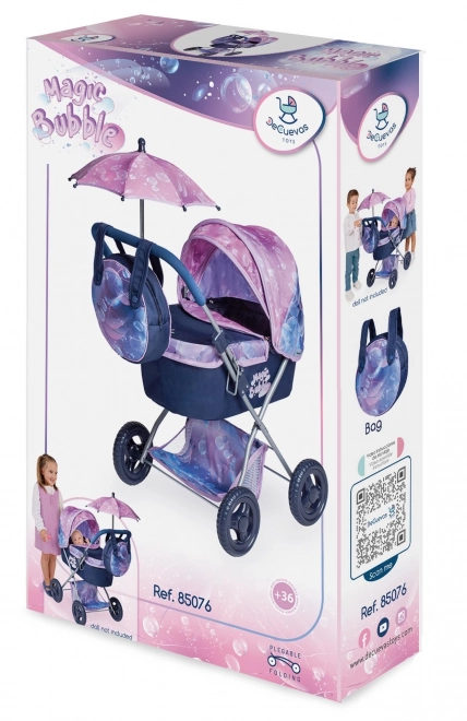 Decuevas Folding Doll Stroller with Umbrella and Bag Magic Bubble