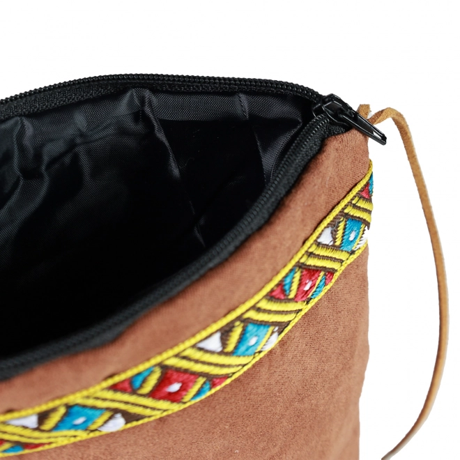 Indian Style Pouch with Beads and Feathers