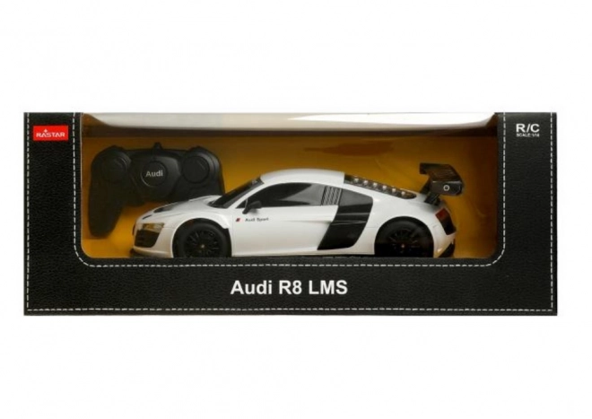 remote controlled audi r8 sports car 1:18 white