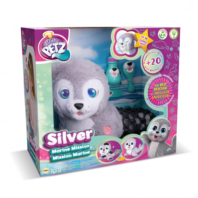 Interactive Plush Seal Silver