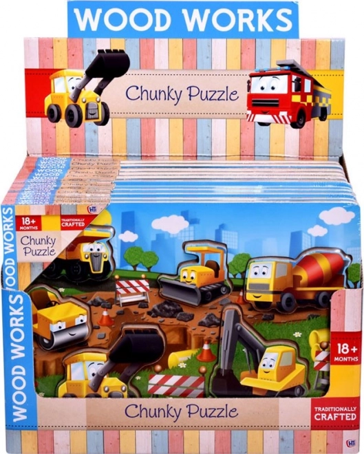 Wooden Puzzle Transportation Set for Kids