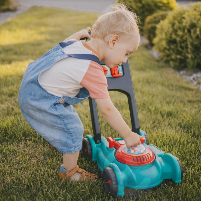 Kindergrasmaaier met helm en jerrycan WOOPIE