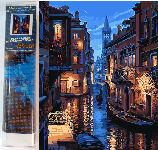 Gyémántfestés Velencei csatorna 30x40 cm
