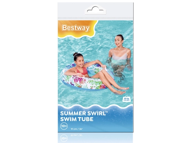 Colorful Inflatable Swimming Ring – Blue