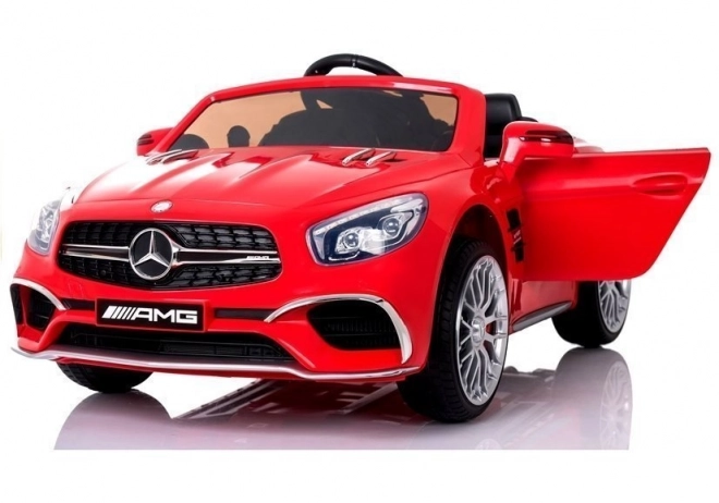 Red Mercedes Battery-Powered Ride-On Car with LCD Display