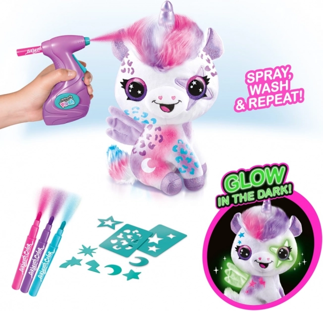 Studio Airbrush – Unicorno Magico che si Illumina al Buio