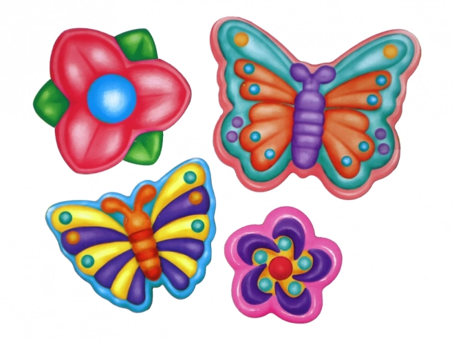 Creative DIY Magnet Set Butterflies Flowers