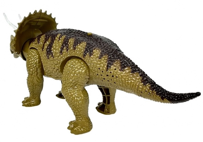 Battery Operated Green Triceratops Dinosaur Toy