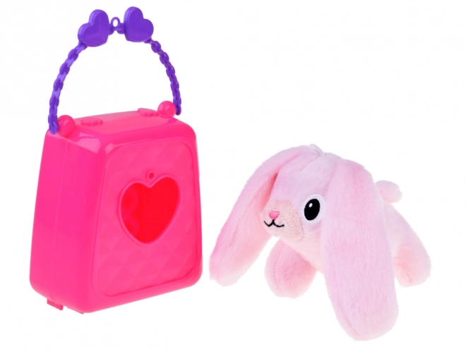 Charming Handbag with Plush Bunny Toy