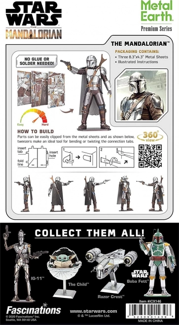 Metal Earth 3D Puzzle Star Wars: The Mandalorian Mando Iconx
