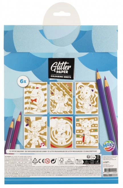 Glitter Coloring Pages A4