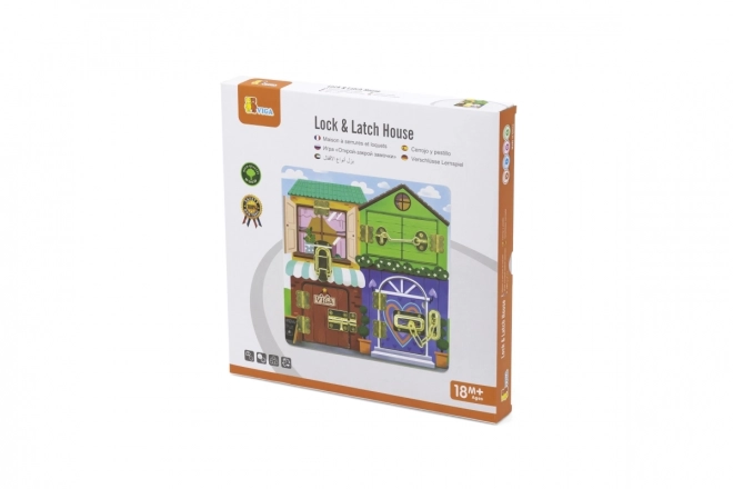 Wooden Lock and Unlock House Toy