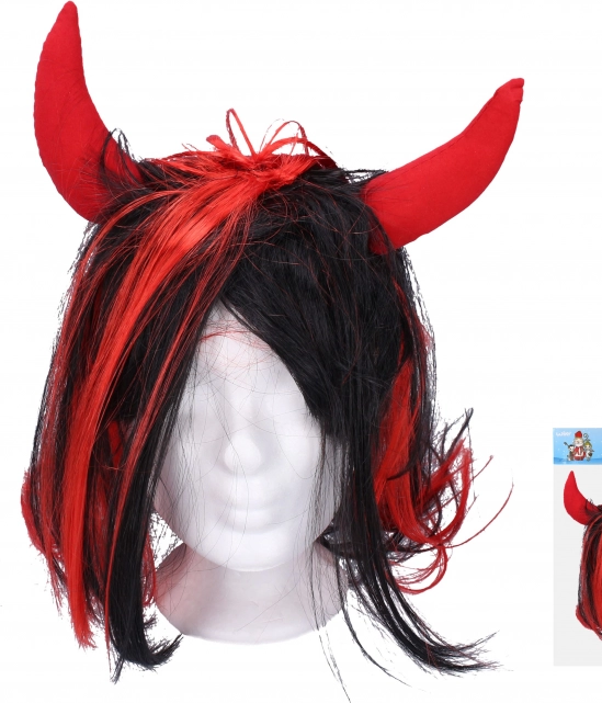 Wig with devil horns