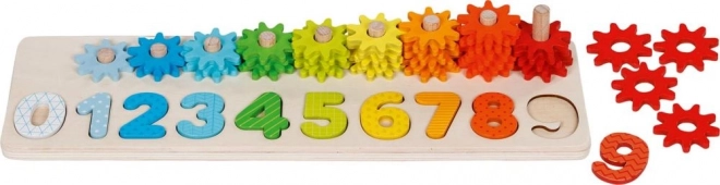 Wooden Counting Gear Puzzle