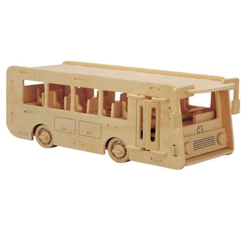 Woodcraft 3D Wooden Puzzle Bus