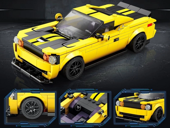 Yellow Sports Car Building Blocks Set