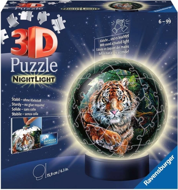 Ravensburger 3D Glow Puzzle Ball Tiger