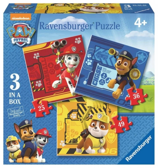 Ravensburger Paw Patrol 3-in-1 Puzzle Set