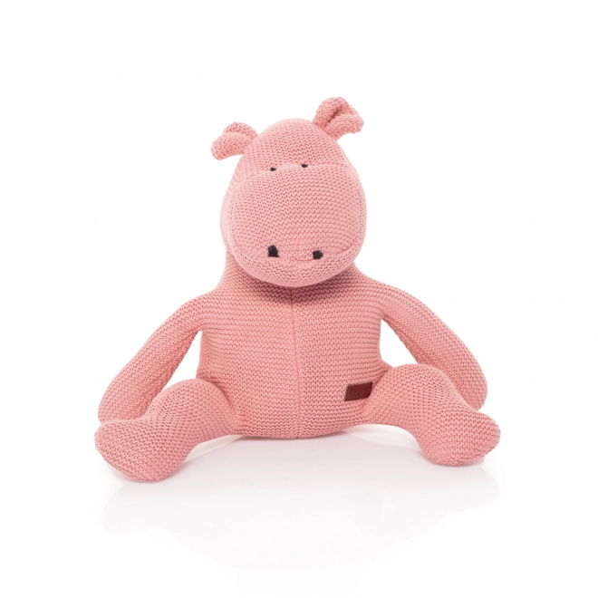 Knitted Toy Hippo Pink by Zopa