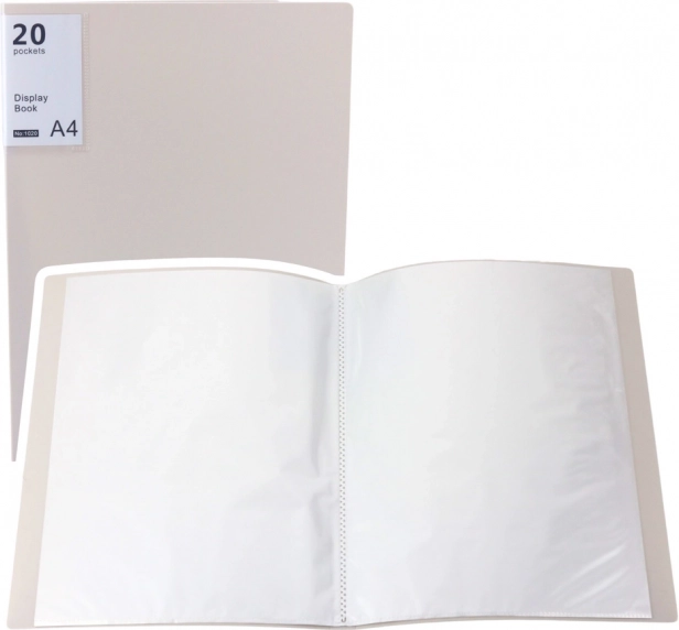 Classeur à poches A4 beige avec 30 feuilles