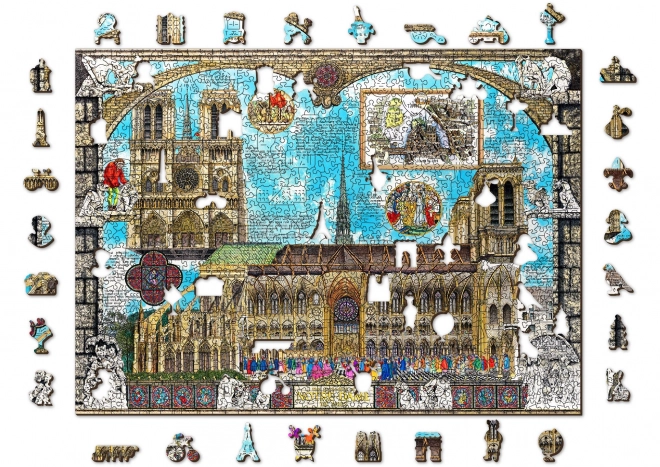 Wooden Notre-Dame 2-in-1 Puzzle