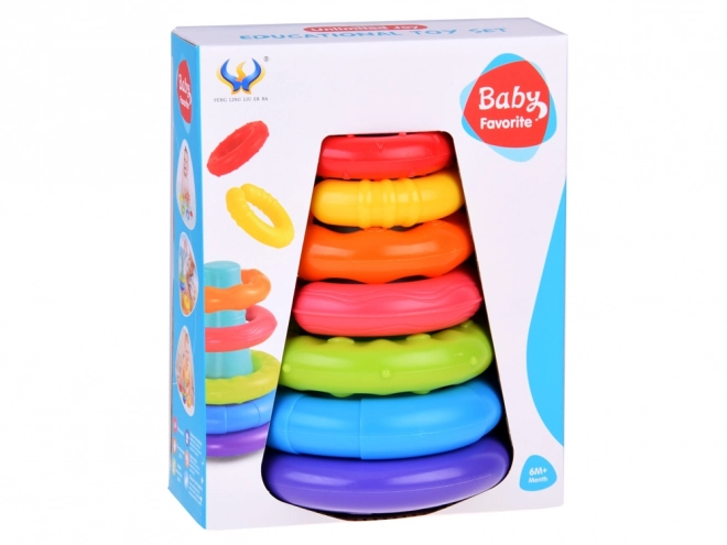 Sensory Rainbow Stacking Discs for Children