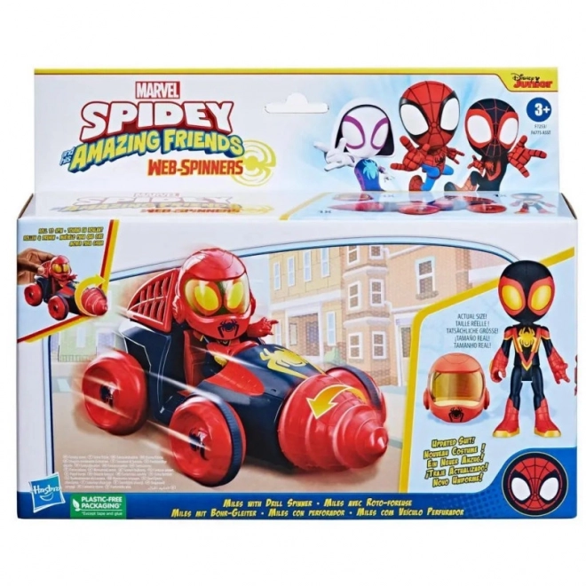 Spidey Miles Drill Spinner Vehicle with Figure