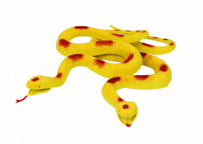 Yellow Rubber Snake with Red Patches