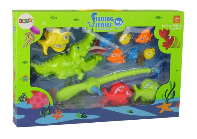 Fishing Game Set with Fishing Rod and Crocodile