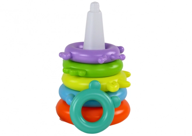 Colorful Giraffe Stacking Toy with 8 Rings