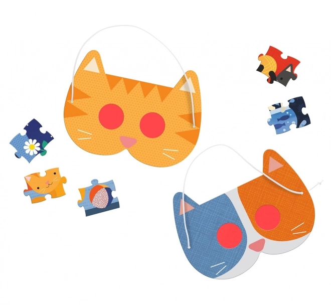 Puzzle Cats with 3D Glasses