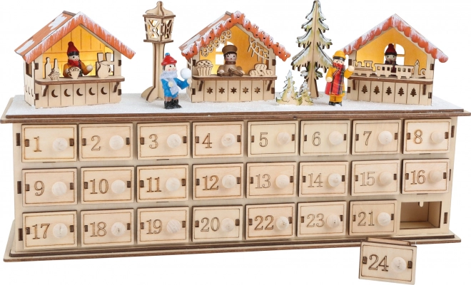 Wooden Advent Calendar Christmas Market