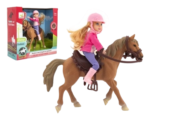 Horse with Jockey Doll