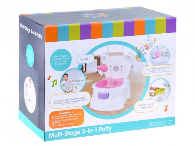 Interactive Bear 3in1 Potty with Sound – green