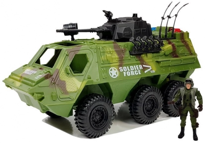 Military Vehicle Toy Set with Soldier and Helmet