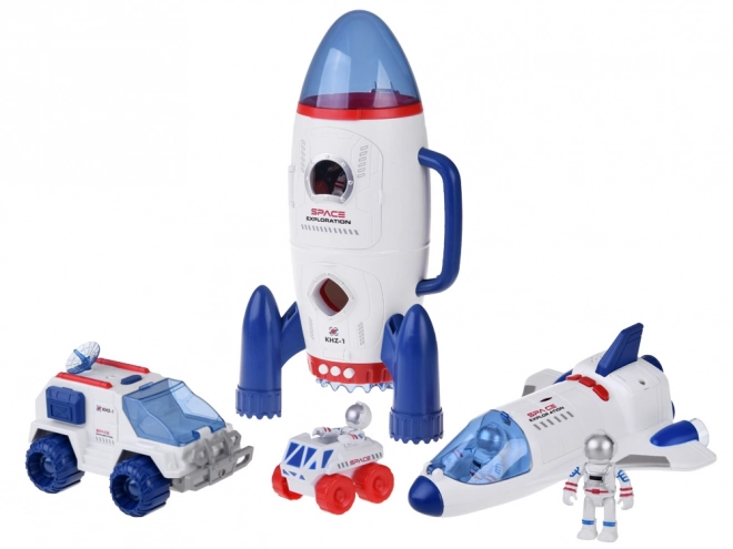 Cosmic Exploration Playset with Rocket and Astronaut Figures