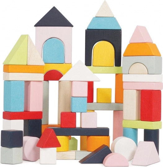 Creative building with 60 colorful shapes