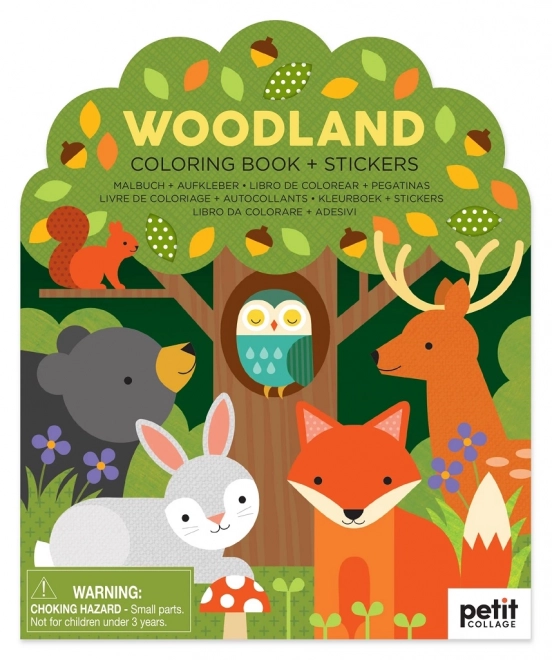 Forest Adventure Coloring Book with Stickers