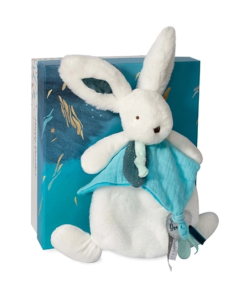 Gift Set - Plush Bunny with Blanket in Blue