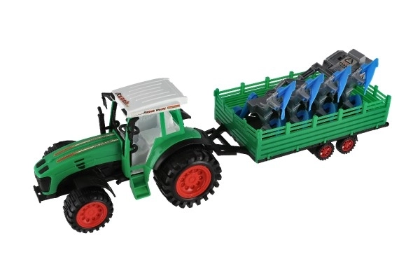 Tractor with Trailer and Plow for Kids