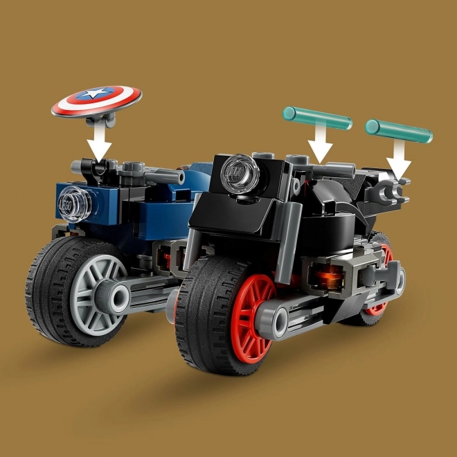 Lego Marvel Black Widow and Captain America Motorcycles