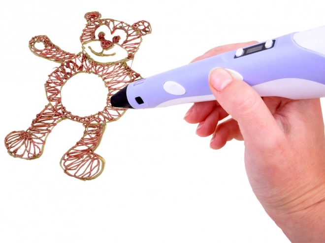 Magic 3D Pen with Filaments – purple