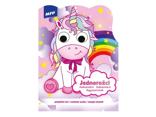 Coloring Book with Movable Eyes Unicorns