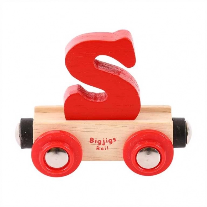 Alphabet S Wooden Toy Wagon